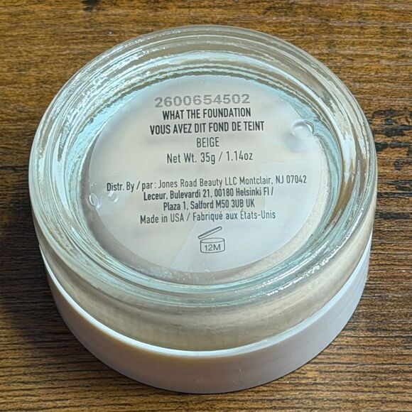 Jones Road What The Foundation on Beige 35g Full Size, Clean Beauty. NIB - Picture 4 of 13